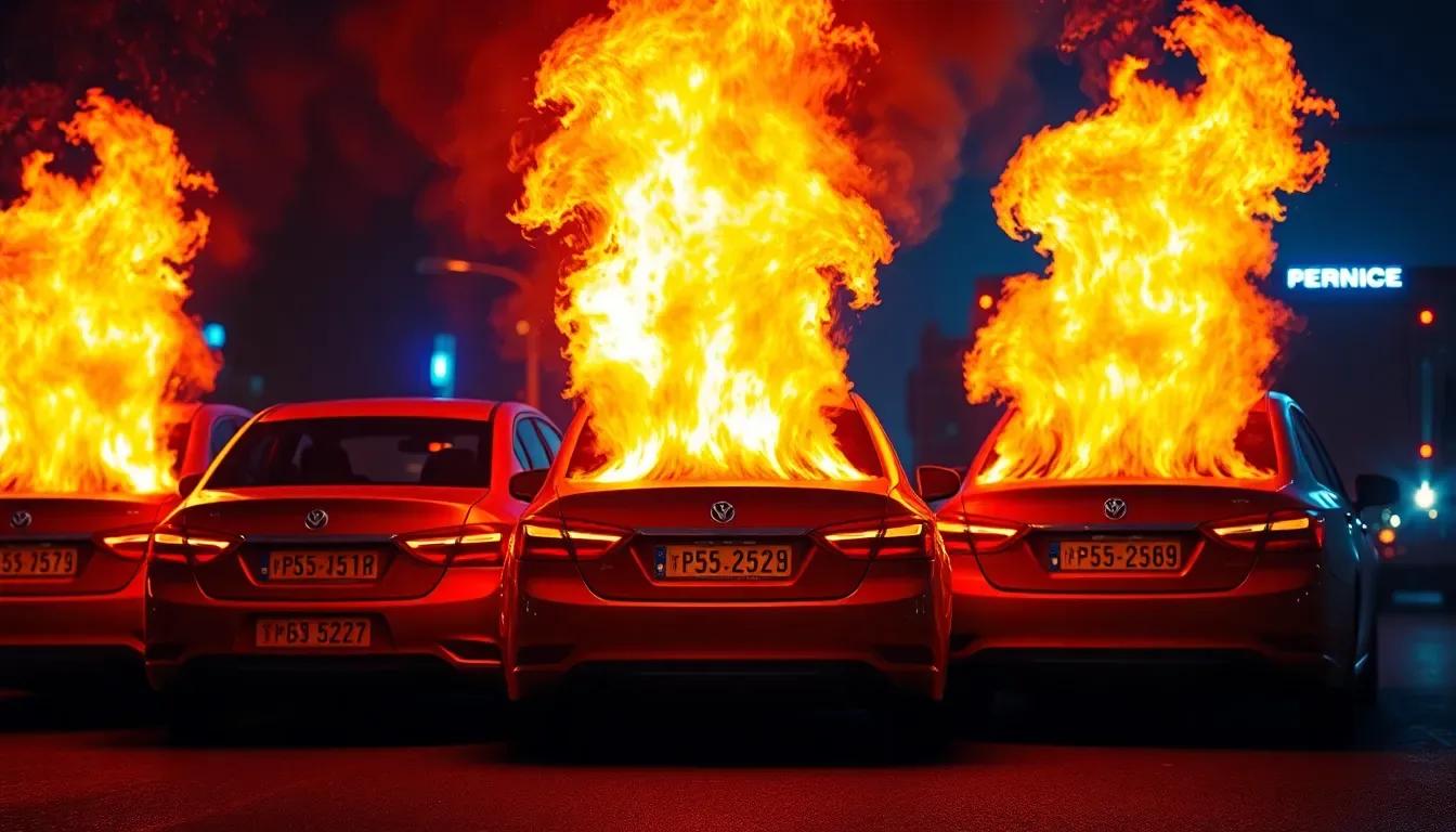 Incendio de vehículos en Lahavim: Investigación policial en curso