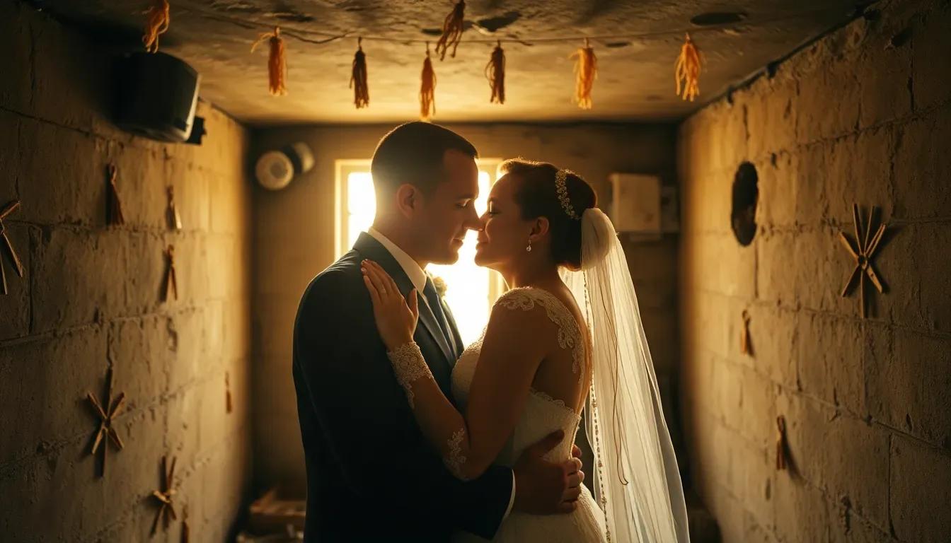 Pareja israelí celebra boda en refugio antiaéreo tras cancelar salón por la guerra