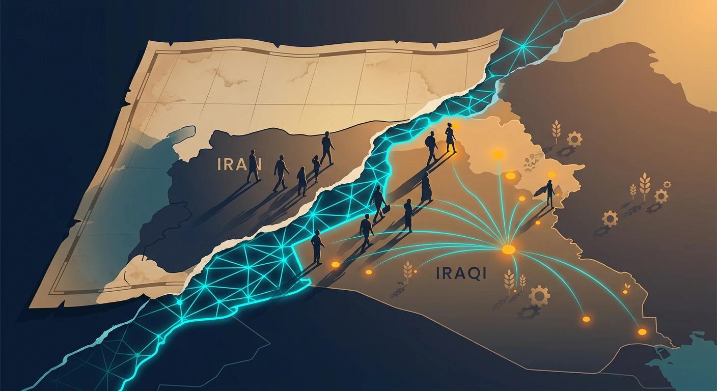 Ciudadanos iraníes cruzan a Irak en busca de alimentos y refugio económico