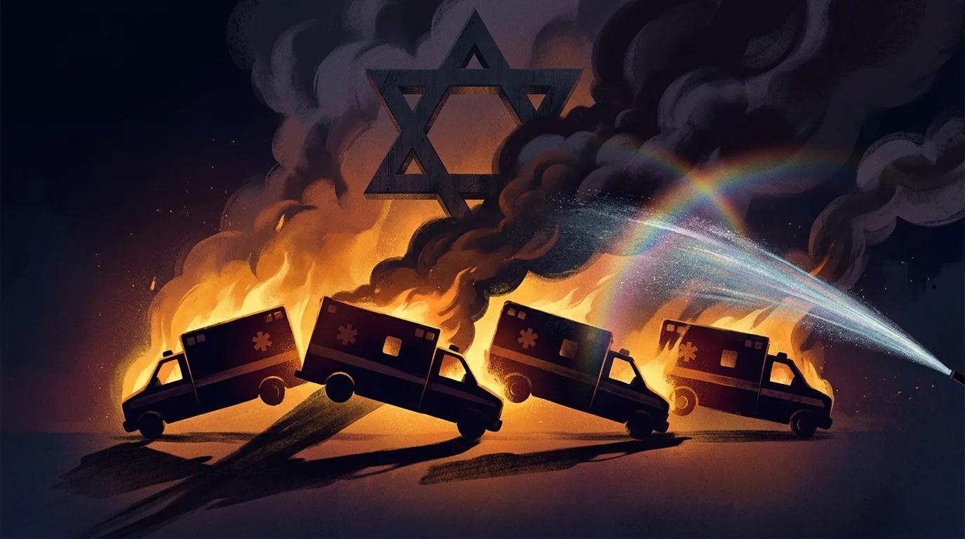 Incendio de cuatro ambulancias de Hatzalah en Londres es crimen de odio