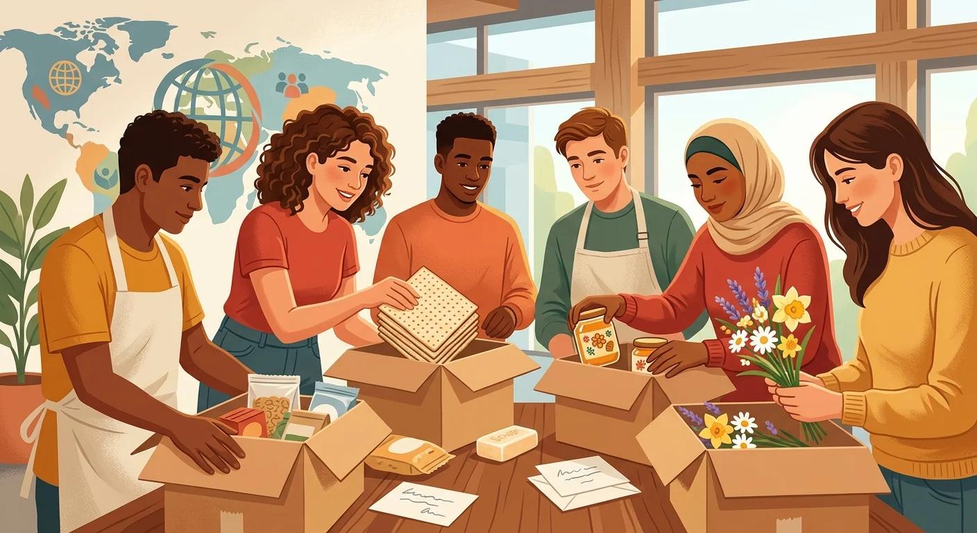 Jóvenes de Nueva York empacan ayuda para sobrevivientes del Holocausto