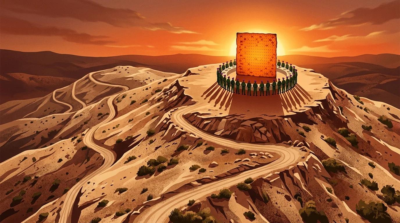 Soldados de Givati celebran Seder de Pésaj en la frontera libanesa